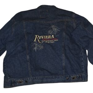 Vintage Riviera Dark Blue Denim Jacket Size L